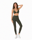 Fusion Color-Block Bra - Green