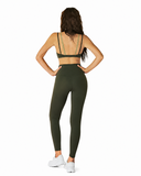 Fusion Color-Block Bra - Green