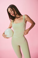 Pick Up Wide Strap Top - Green