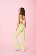 V-Cross Waist Flared Pants - Butter Glow